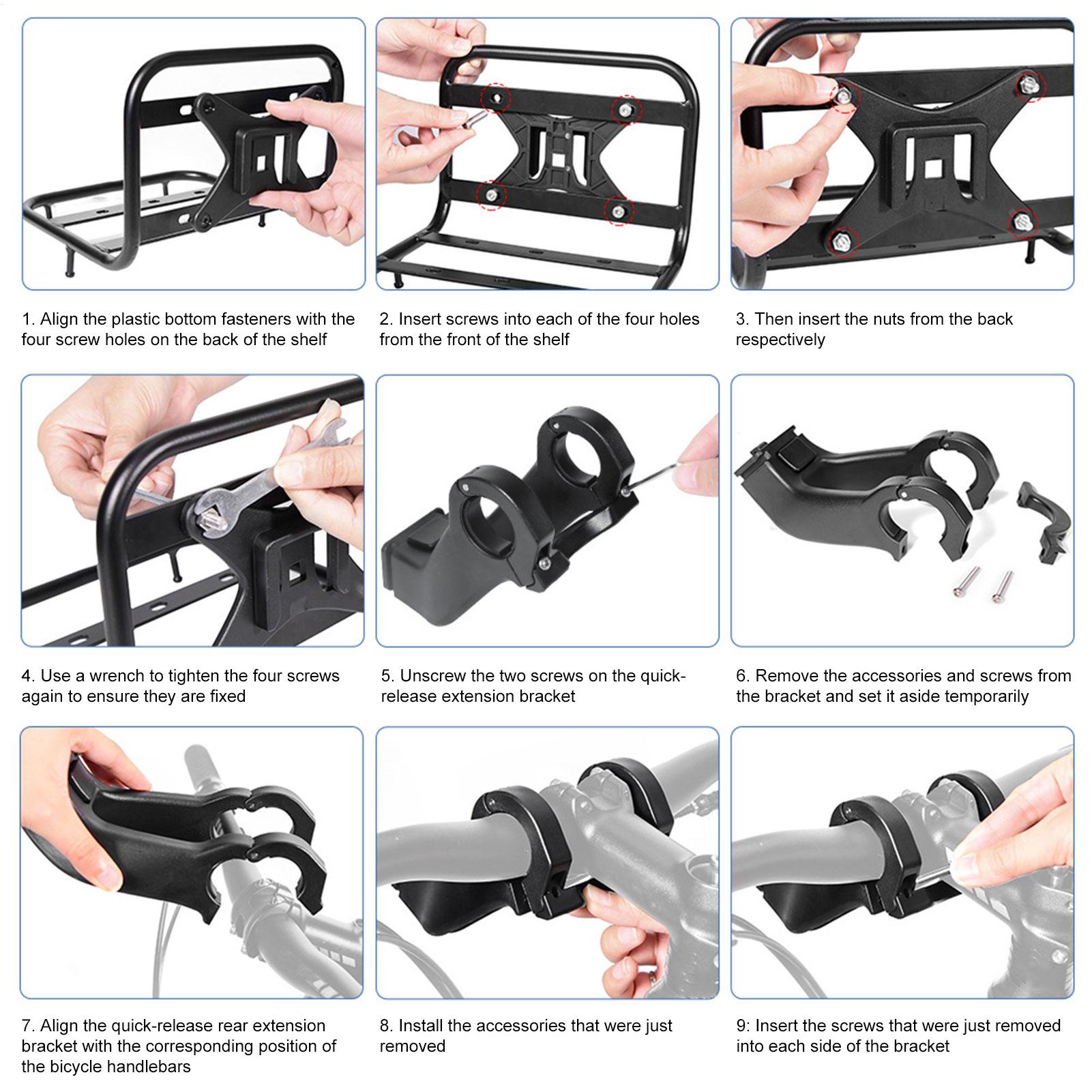 Cargo Rack Aluminum - Soporte frontal para bicicleta, soporte de