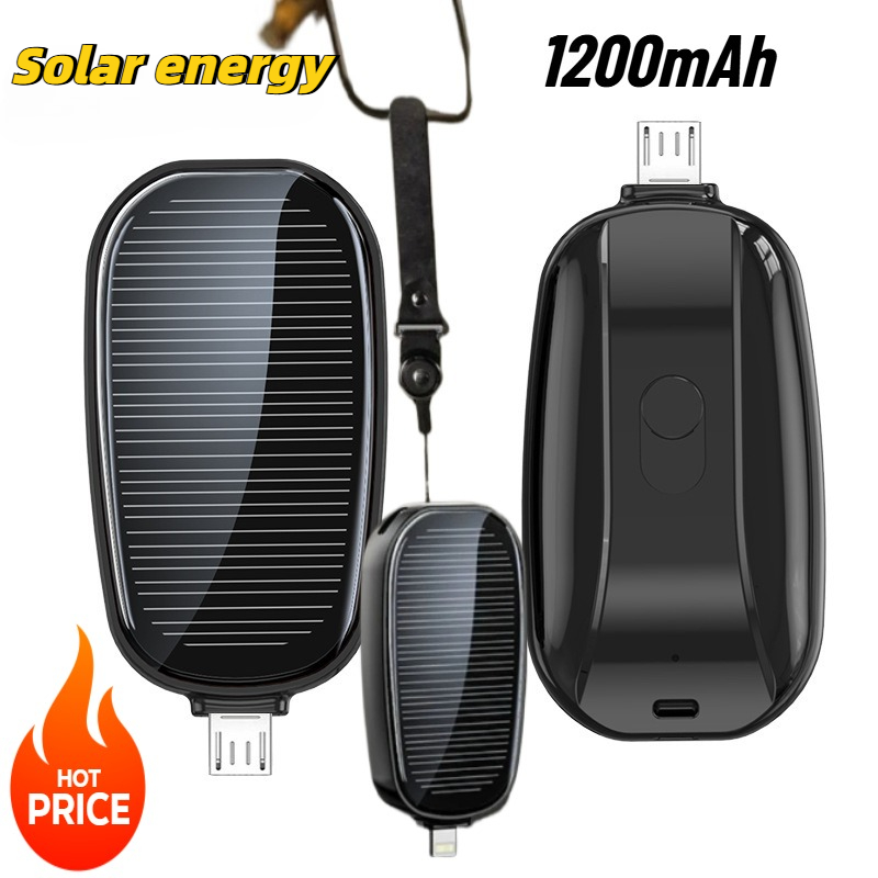 Usb Charger Dynamo - Mini batería externa solar de 1200mAh