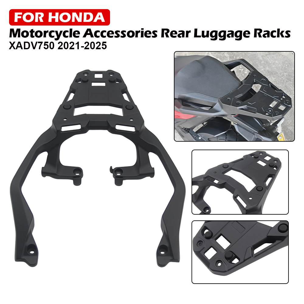 Cargo Rack Aluminum - Portaequipajes trasero para motocicleta, estante de