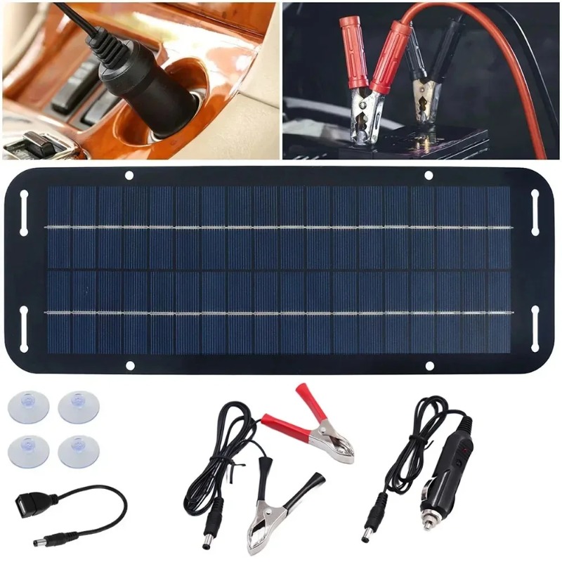 Kit de Panel Solar de 12V, Car - Usb Charger Dynamo reseña y precio